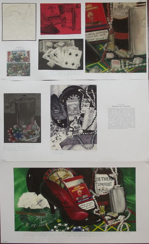 s4 national 5 expressive folio, still life - casino theme Higher Art Expressive Folio, Bottles Still Life, Elizabeth Blackadder, Life Themes, Folio Ideas, Igcse Art, Higher Art, Ap Drawing, Gcse Art Sketchbook