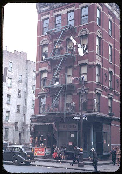 Fulton Street, New York Architecture, Architecture Images, Fire Escape, Lower Manhattan, Lower East Side, City Photography, Colour Photograph, Street Scenes