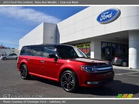 red ford flex | Ruby Red Metallic - 2013 Ford Flex Limited - Charcoal Black Interior ... Ford Flex Accessories, Ford Flex Interior, Matte Red Car Wrap, Mustang Red Interior, Small Caravans, Ford Flex, Charcoal Black, Car Ideas, Future Car