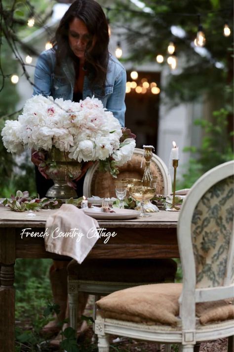 French Country Fridays 133: Savoring the Charm of French Inspired Decor Courtney Allison, Vintage Inspired Christmas Tree, French Inspired Decor, Special Occasion Dinner, Fall Dining Room, Autumn Dining, Christmas Vignettes, Anniversary Dinner, Dinner At Home