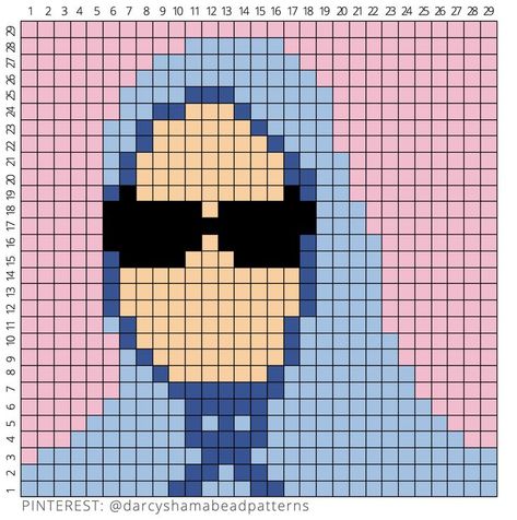 Pixel Art Pattern Funny, Funny Pixel Art Grid, Bakugo Perler Beads, Pixel Art Funny, Betty Boop Pixel Art Grid, Bobs Burgers Pixel Art Grid, Funny Perler Bead Patterns, Tv Girl Crochet Grid, Perler Bead Memes