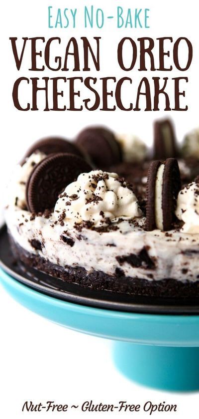 Cheesecake Recipes Christmas, Vegan No Bake Desserts, Christmas Desserts Cheesecake, Vegan Oreo Cheesecake, Vegan Cheesecake Recipes, Healthy Vegan Dessert, Vegan Cheesecake Recipe, Dessert Original, Best Christmas Desserts