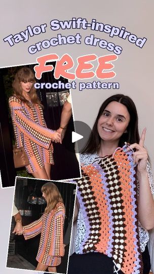 1K reactions · 1.5K comments | Comment "TAYLOR" to get your FREE crochet pattern! 🧶🎶

Hey Swifties! 💖 I’m excited to introduce the TAYLOR Crochet Dress Pattern, inspired by the iconic crocheted dress Taylor Swift wore recently! This stunning, light, and flattering dress is perfect for any occasion. 

The beginner friendly TAYLOR crochet dress pattern is a must-have for every fan. And guess what? I’m giving it away for ✨FREE✨!!

Why You'll Love the TAYLOR Dress Pattern: 
 😍 Flattering Scoop Neckline just like Taylor's
 🎨 Exact Color Sequence as Taylor’s
 🎶 Multiple sizes, from XS to 3XL, to fit all Swifties

Comment "TAYLOR" below to get this pattern for FREE!

Don’t forget to like, share, and tag your fellow Swifties! Let’s make this beautiful dress together! 💖

#TaylorSwift #Croche Taylor Swift Crochet Dress Pattern Free, Taylor Swift Crochet Dress Pattern, Taylor Swift Crochet Dress, Swiftie Crafts, Crochet Taylor Swift, Taylor Swift Crochet, Dress Taylor Swift, Taylor Swift Dress, Crochet Dress Pattern Free