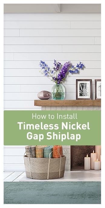 Get a flawless Timeless nickel gap shiplap look with our installation walk-through. Nickel Board Walls, Nickel Gap Shiplap Wall, Installing Shiplap Walls, Nickle Gap Shiplap, Nickel Gap Wall, Sunroom Idea, Nickel Board, Nickel Gap Shiplap, Stairway Storage