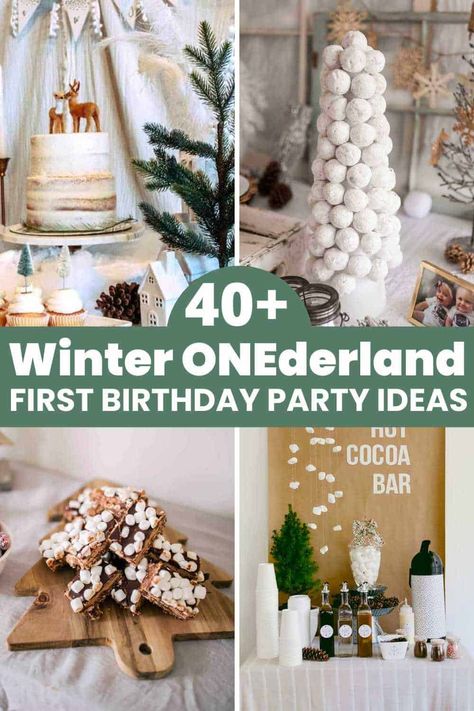 winter onederland party Winter Onederland Party Crafts, Winter Onederland Themed Food, Winter Wonderland Decorations Birthday Party, Winter Onederland First Birthday Centerpieces, Food Idea For 1st Birthday Party, Winter Wonderland Birthday Food Ideas, New Years Baby Birthday, Winter Wonderland Theme Party Food, December 1 Year Birthday