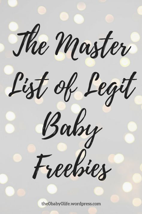 Baby Stuff Ideas, Free Baby Items, Free Baby Clothes, Baby Freebies, Baby Samples, Master List, Baby Sleep Problems, Baby Prep, Baby Lotion