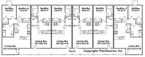 6 Units Apartment Floor Plan, 6 Plex Apartment, 6 Plex Floor Plans, 6 Unit Apartment Building Plan, Quadplex Floor Plans, Apartment Complex Floor Plan, Small Apartment Complex Plans, Small Apartment Complex, Small Apartment Plans