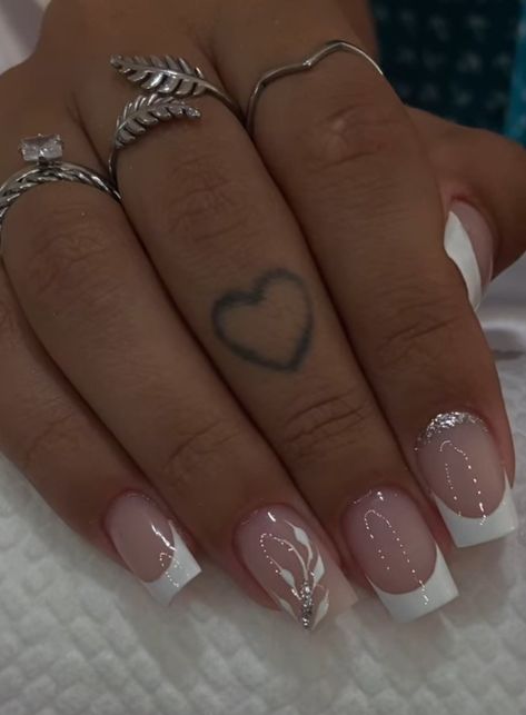 Proposal Nails, Elegant Touch Nails, Engagement Nails, Cute Summer Nail Designs, Fake Nails Designs, Subtle Nails, Nails Design With Rhinestones, Ombre Nail Designs, Short Square Acrylic Nails