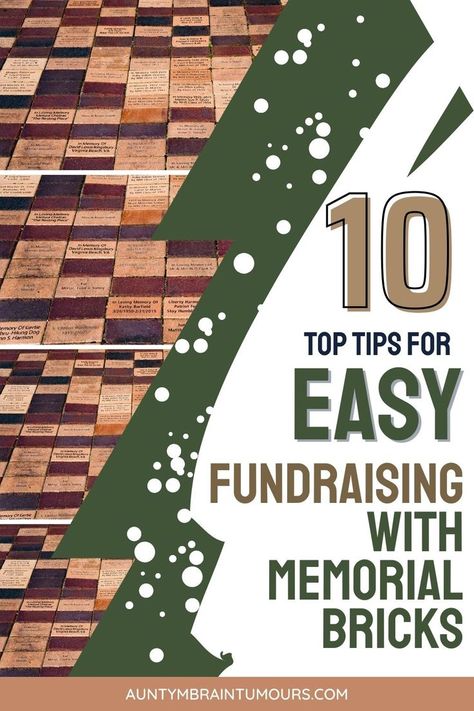 Are you struggling to decide what to do for your next fundraiser? Try something different! Fundraising with Memorial Bricks is a great idea. You could do this for a fundraising project for a school, sports team or work company. Brick fundraising is pretty simple, but what are the pitfalls? #FUNDRAISING #FUNDRAISINGIDEAS Brick Fundraiser, Easy Fundraising, Sports Fundraisers, Easy Fundraisers, Church Fundraisers, Donor Wall, Fundraiser Ideas, Fundraising Campaign, Dog Top