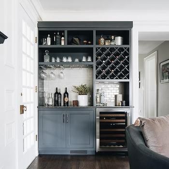 Wine Glass Rack Under Wine Rack Design Ideas Adding A Bar To Kitchen, Shallow Bar Cabinet, Wet Area Kitchen, Booze Cabinet Ideas, Built In Bar Area In Living Room, Bar Storage In Kitchen, Bar Cabinet In Kitchen, Office With Wet Bar, Modern Bar Area In Living Room