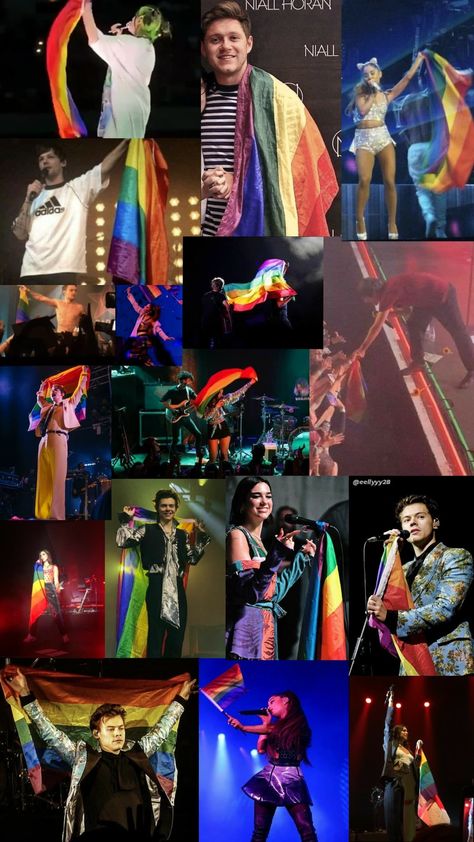 Billie Eilish Harry Styles, Harry Styles Louis Tomlinson, Ariana Grande Fans, Gay Flag, Lgbt Flag, Lesbian Flag, Matching Sets Outfit, Concert Aesthetic, Rainbow Aesthetic