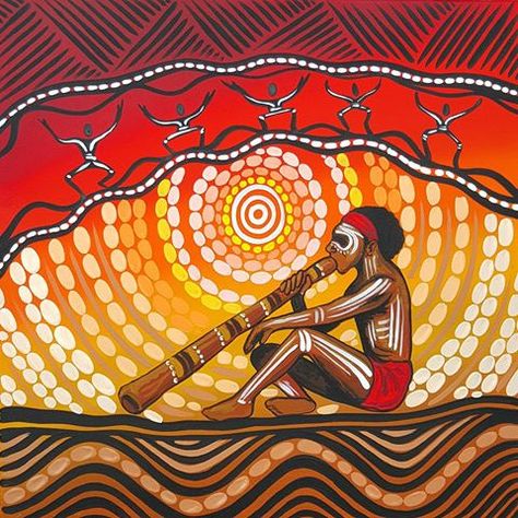 About the Didgeridoo | The Prosperity Project Aboriginal Art Australian, Aboriginal Art Symbols, Aboriginal Art Dot Painting, Native Artwork, Indigenous Australian Art, Aboriginal Dot Painting, Aboriginal Dot Art, Didgeridoo, Aboriginal Painting