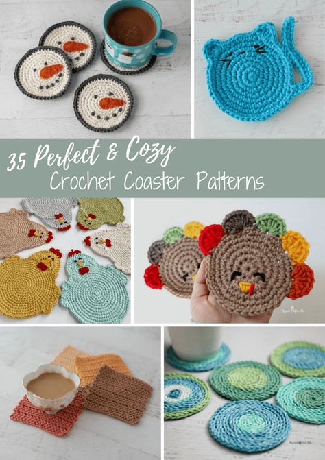 Ready to crochet-i-fy your home? There is a cute crochet coaster pattern for every season! #crochet #crochet365knittoo #crochetpattern #crochetcoaster #crochetcoasterpattern #crochethomedecor #crochethomedecorpattern Crochet Conversion Chart, Crocheted Coasters, Diy Crochet Flowers, Crochet Coasters Free Pattern, Coaster Pattern, Crochet Idea, Crochet Coaster Pattern, Crochet Coaster, Crochet Abbreviations