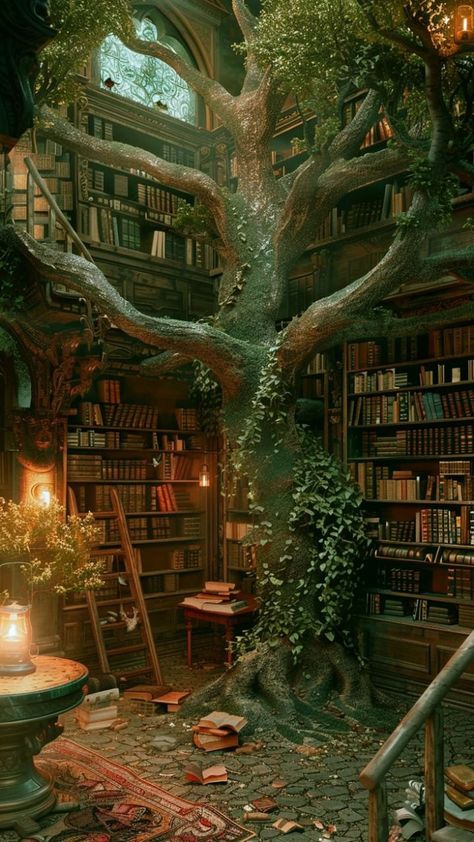 Fantasy Library Wallpaper, Fantasy Library Concept Art, Bookish Phone Wallpaper, Book Asthetics Wallpaper, Bookish Wallpaper Aesthetic, Green Academia Aesthetic, Bookish Wallpaper, Enchanted Library, Abandoned Library