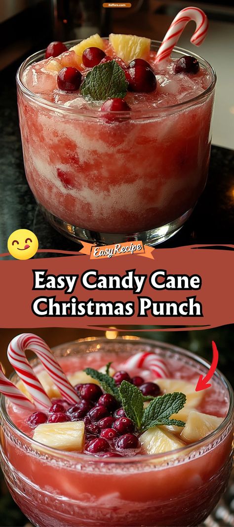 Candy Cane Christmas Punch Candy Cane Punch Recipe, Punch Alcoholic Party, Easy Christmas Punch Recipes Non Alcoholic, Alcoholic Christmas Drinks For A Party, Candy Cane Punch, Christmas Punch Recipes With Alcohol, Punch Ideas For Party, Holiday Beverages Nonalcoholic, Candy Cane Drinks Christmas Cocktails