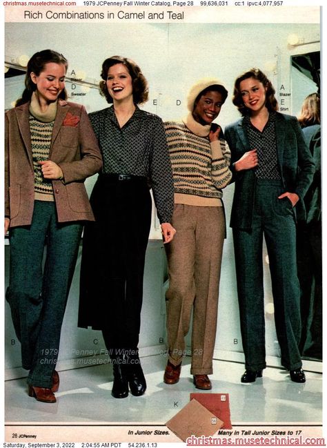 Vintage Winter Trousers, Late 70s Fashion, 1986 Fashion Catalog, 1980s Sears Catalog, 1970s Looks, Sears Catalog 1980s Christmas, 80s Sears Catalog Women, Outfits Retro, 70 Fashion