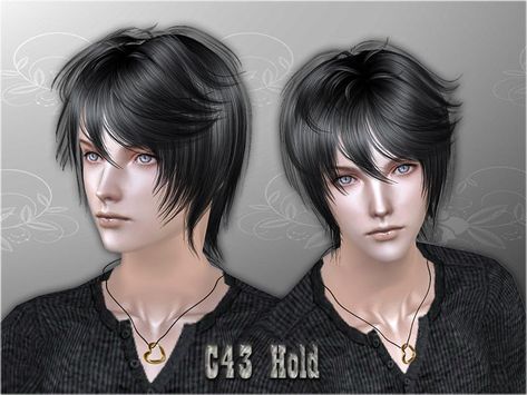 Cazy's Hold Hairstyle - Black Hair Sims 4 Cc, Black Sims, Cc Eyes, Emo Boy Hair, Male Sims, Hairstyles Anime, Sims 4 Hair Male, Hairstyle Black, Sims 2 Hair