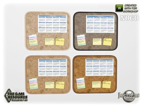 Sims 4 Cc Cork Board, Sims 4 Office Clutter, Cc Clutter, Office Cork Board, Sims4 Mod, Toddler Kitchen, Trunk Boxes, Kids Deco, Garden Floor