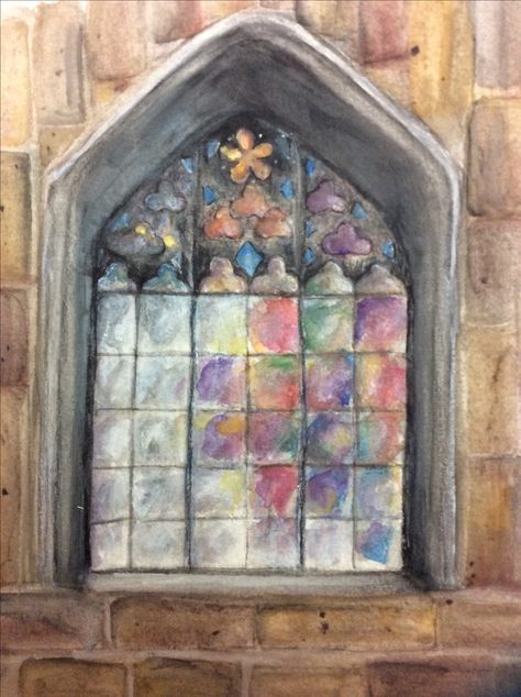 Stained Glass Watercolor, Glass Watercolor, Steampunk Interior, Acrylic Painting Flowers, Architecture Painting, Celtic Art, Watercolor Inspiration, Watercolour Tutorials, Stained Glass Window