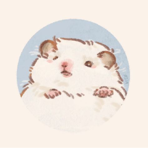 Hamster Drawings, Cute Hamster Drawing, Hamster Pfp, Spotify And Pinterest, Hamster Art, Animated Bunny, Cute Hamster, Cute Animal Drawings Kawaii, Cute Hamsters