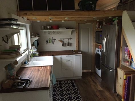 Wide Couch, Shed Homes Interior, Timbercraft Tiny Homes, Gooseneck Tiny House, Awning Window, Tiny House Swoon, Diy Tiny House, Shed Home, Shed To Tiny House