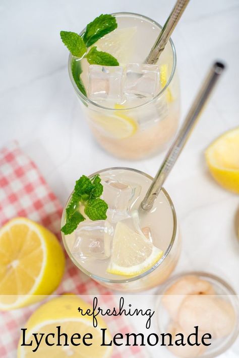 #lycheelemonade #lycheelemonaderecipe #litchilemonaderecipe #decoatedtreats #lemonlycheeiceddrink Lychee Lemonade Recipe, Lychee Lemonade, Lychee Iced Tea, Lychee Recipes, Iced Drinks Recipes, Noodle Bar, Iced Tea Recipes, Spiralizer Recipes, Lemonade Recipe