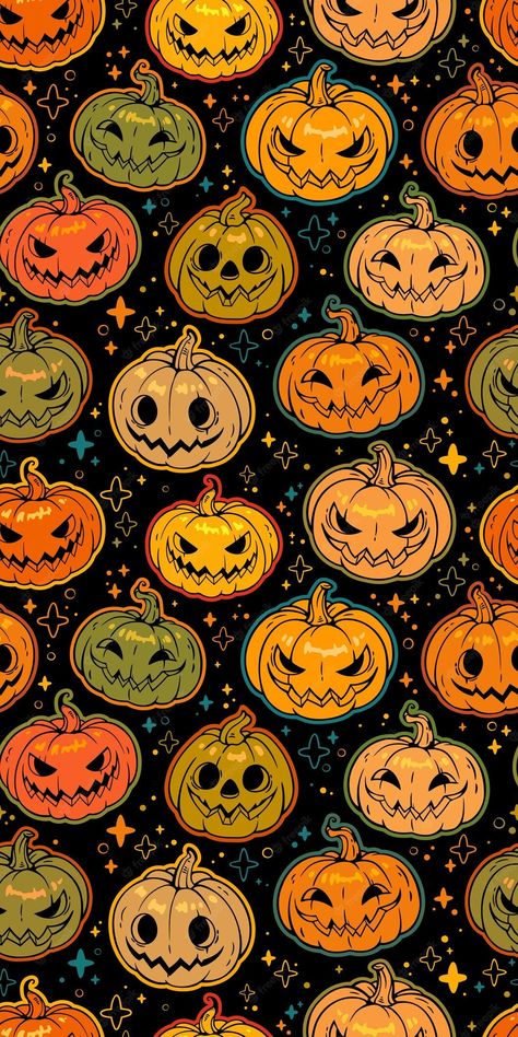 Autumn Halloween Aesthetic Wallpaper, Spooky Coffee Wallpaper, October Phone Wallpaper Aesthetic, Halloween Wallpaper Pumpkins, Cute Halloween Iphone Wallpaper, Summerween Wallpaper, Hd Halloween Wallpaper, Halloween Home Screen Wallpaper, Halloween Vintage Wallpaper