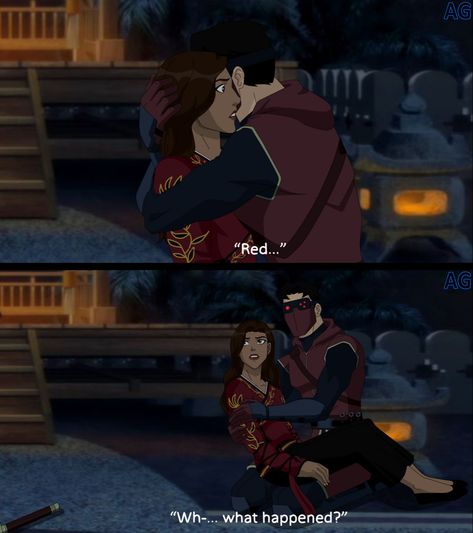 Jason And Talia, Talia Al Ghul Aesthetic, Jason Todd Young Justice, Young Justice Red Hood, Jason Todd X Oc, Bat Siblings, Young Justice Oc, Red Hood Wallpaper, Young Justice Robin