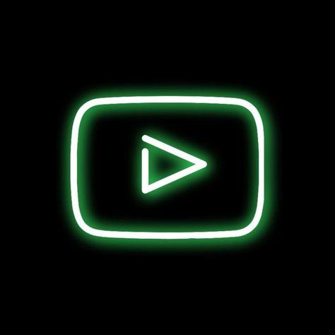 Neon YouTube App Icon #snapchat Neon Youtube Logo, Youtube Logo Green, Neon Logo Design, Youtube App Icon, Green Youtube, Logo Facebook, Beautiful Logos Design, First Youtube Video Ideas, Neon Logo