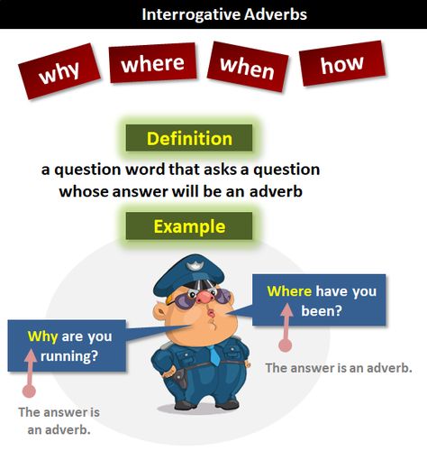 Interrogative Adverbs, Adverbial Phrases, Interrogative Pronouns, Declarative Sentences, She Left Me, Word Order, Sentence Structure, Question Mark, Single Words