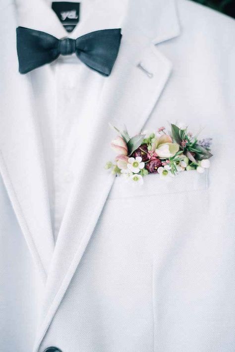 Pink Pocket Square, Pocket Square Styles, Pocket Square Pattern, Pocket Square Wedding, Flower Boutonniere, Wax Flowers, Floral Pocket, Silk Pocket Square, Boutonniere Wedding