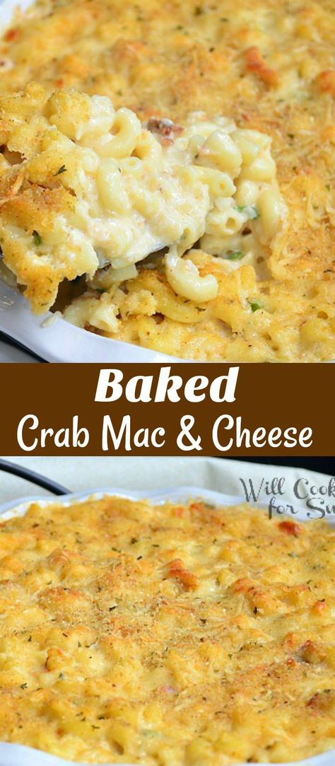 Canned Crab Recipes, Pasta Macaroni, Seafood Mac And Cheese, Baked Crab, Crab Mac And Cheese, Will Cook For Smiles, Best Mac N Cheese Recipe, Cheese Macaroni, Mac And Cheese Casserole