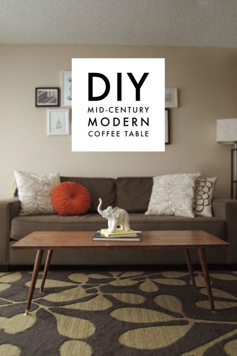 DIY Mid-Century Modern Coffee Table – Jamie Bartlett Design Mcm Coffee Table, Diy Mid Century Modern, Diy Mid Century, Mid Century Modern Coffee Table, Mid Century Coffee Table, Table Diy, Table Cafe, Diy Coffee Table, Modern Coffee Table