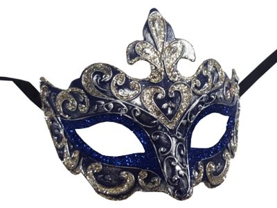 Como Blue Masquerade Mask - Partynutters UK Dark Blue Masquerade Mask, Scenarios Ideas, Blue Masquerade Masks, Blue Masquerade Mask, Masquerade Aesthetic, Snazaroo Face Paint, Mask Half Face, Glitter Mask, Fake Scenarios