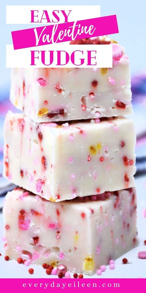 Funfetti Fudge, Fudge White Chocolate, Homemade Fudge Recipes, Whipped Shortbread Cookies, White Chocolate Fudge, Family Snacks, Fudge Recipes Easy, Valentines Day Food, Buttery Cookies