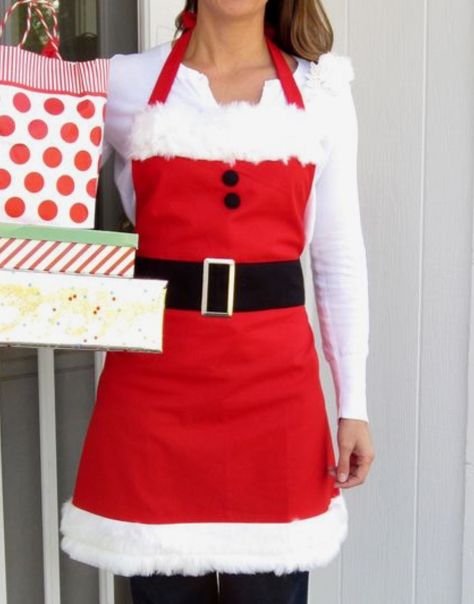 Santa Apron, Christmas Morning Brunch, Apron Ideas, Baby Apron, Dinner Christmas, Morning Brunch, Holiday Aprons, Wrap Dress Pattern, Christmas Eve Dinner