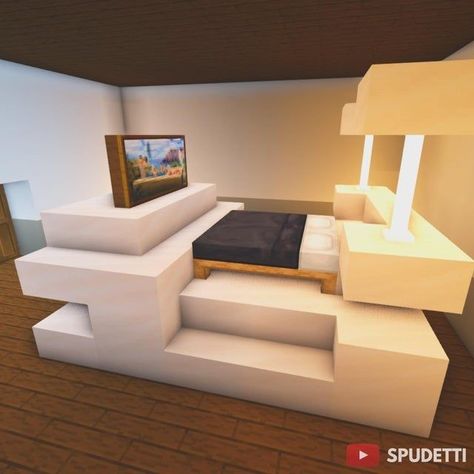 Minecraft Modern Bed Ideas, Minecraft Bed Ideas Modern, Modern Bed Minecraft, Minecraft Bed Rooms Ideas, Minecraft Toilet Ideas, Minecraft Bedroom Modern, Bed Designs Minecraft, Bed Minecraft Ideas, Minecraft Sofa Ideas