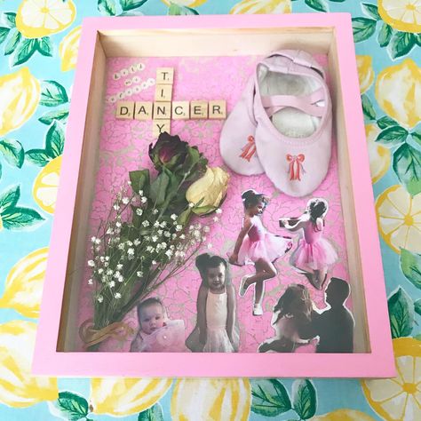 Great way to save first ballet shoes and recital bouquet and memories for a keepsake. Ballet Recital Flower Bouquet, Toddler Dance, Ballet Recital, Dance Recital, Mommy Life, Ballet Dancers, Cricut Crafts, Shadow Box, Flowers Bouquet