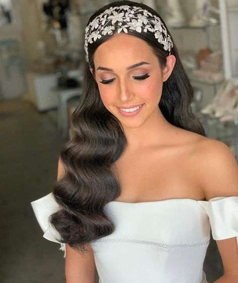 We played dress ups with an amazing group of ladies in our boutique last week and cannot wait to share with you the final shots 😍💫⁠ ⁠ The beautiful @e.emini ⁠ Hair by the hair queen @kxhairdesign⁠ Makeup by @terrimakeup_⁠ Head piece by @jeanettemaree⁠ Dress by @theone.bridal⁠ Hairstyles With Rhinestones, Pretty Wedding Makeup, Accessories 2022, Wedding Tiara Hairstyles, Crystal Wedding Tiaras, Tiara Hair, Bridal Hair Buns, Crystal Bridal Tiaras, Bridal Makeup Wedding