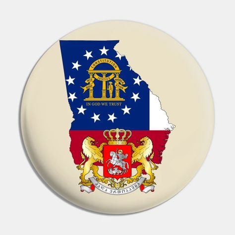 Georgia State Pride Emblem - Georgia - Pin | TeePublic State Of Georgia, Georgia State, In God We Trust, Georgia