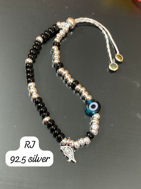 92.5 silver nazariya bracelet can be used as Rakhi too shipping extra price 600 Silver Nazariya Bracelet, Nazariya Bracelet, Silver Rakhi, Bracelet, Sterling Silver, Silver