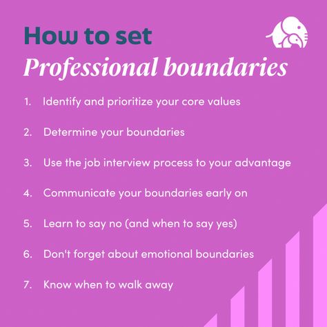 How to Set Professional Boundaries Professional Boundaries, Clear Boundaries, Avoid Burnout, Interview Process, Learning To Say No, Core Values, Bullet Journaling, Work Life, Work Life Balance