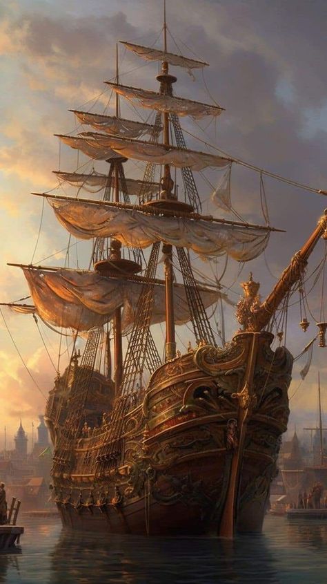 Vasa Ship, Assassin's Creed Black Flag, Pirate Ship Art, Assassin's Creed Black, Pirate Aesthetic, Pirate Boats, Navi A Vela, Old Sailing Ships, Pirate Art