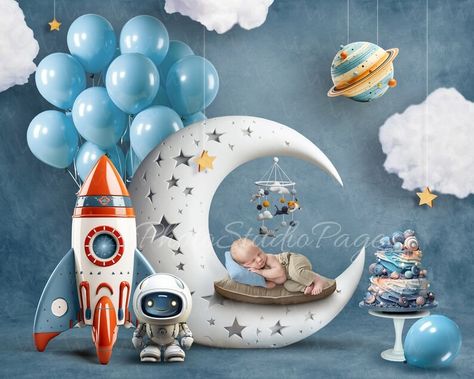 Digital Newborn Backdrop Baby Background Baby Photography - Etsy Israel Newborn Background, Baby Background, Baby Backdrop, Boy Photo Shoot, Newborn Backdrop, Galaxy Theme, Birthday Themes For Boys, Birthday Party Theme Decorations, Backdrop Ideas