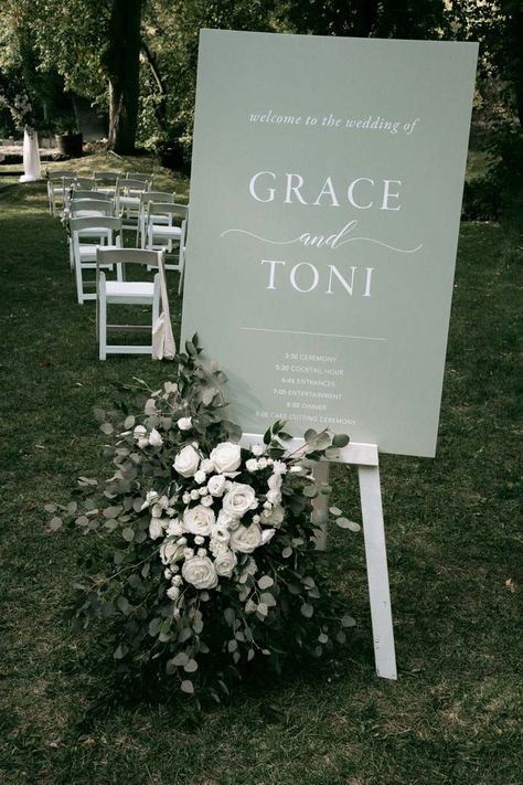 Ceremony Seating Arrangements Sign, Wedding Ceremony Signage, Mint Wedding Decorations, Welcome Sign Floral Arrangement, Ceremony Signs Wedding, Engagement Signage, Wedding Ceremony Welcome Sign, White Wedding Sign, Unique Wedding Songs