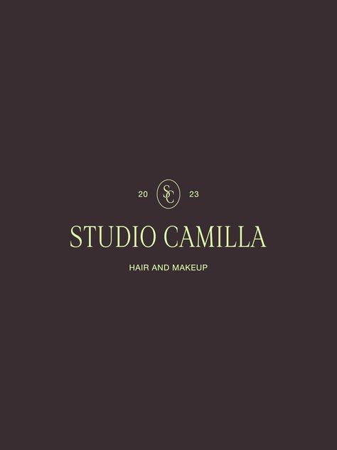 Edgy, modern, and elegant logo design for Studio Camilla, a high-end hair and makeup salon. Click through to view the full custom branding project! Logotype | Brand Identity Design | Monogram Logo Elegant Personal Branding, Makeup Branding Design Logo, Beauty Salon Branding Design, High End Brand Logo, Cosmetology Logo Design, Beauty Salon Brand Identity, Salon Branding Ideas, Hair Studio Logo, Beauty Studio Logo