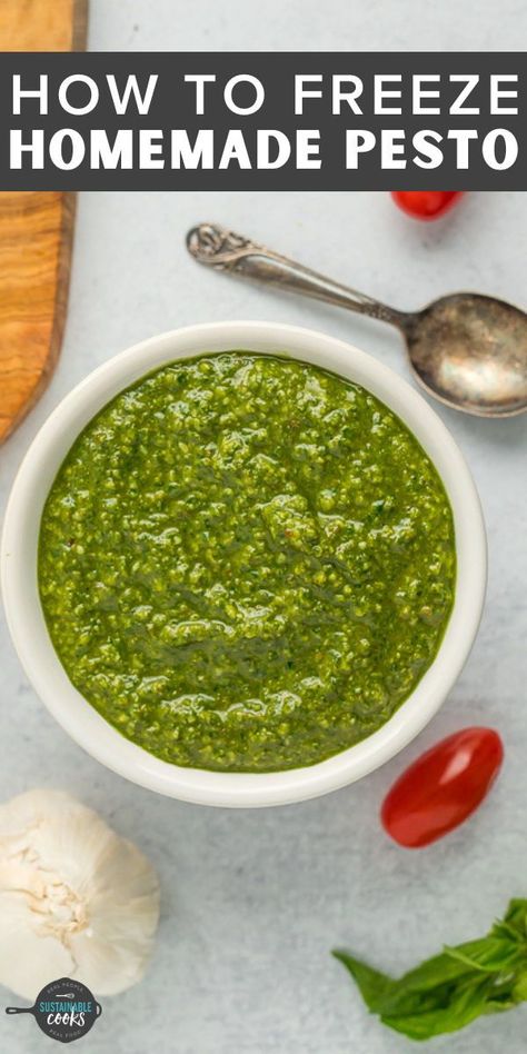 Learn all the tips and tricks for freezing pesto to save money and prevent food waste. A freezer stash of frozen pesto opens the door to amazing meals packed with flavor. Freezer Pesto Recipe, Whole30 Pesto, Freezing Pesto, Pesto Sauce Recipe, Prevent Food Waste, Amazing Meals, Whole Wheat Pizza, How To Make Pesto, Homemade Pesto