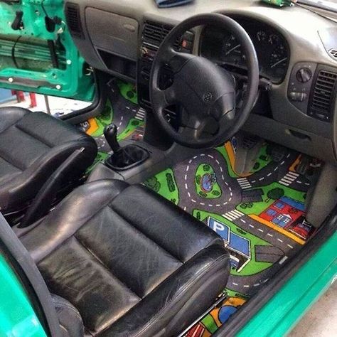 Ride Brought to You by Tonka - I would do this... Car Interior Diy, Hippie Car, Car Deco, Car Carpet, Car Craft, Car Goals, Car Inspiration, Cute Car Accessories, Car Mods