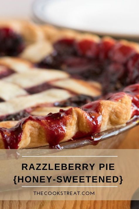 You won't believe that this pie is honey-sweetened with no processed sugar. It's amazingly delicious and one of our favs! #TheCooksTreat #Pie #RazzleberryPie #RasberryPie #HolidayRecipes #ThanksgivingRecipes #ChristmasRecipes Honey Recipes Healthy, Desserts Made With Honey, 40 Day Sugar Fast, Razzleberry Pie, Garden Vegetable Recipes, Sugar Fast, Naturally Sweetened Desserts, Honey Dessert, Gluten Free Kids