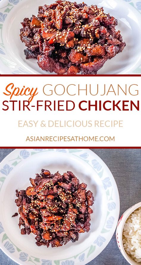 Spicy Asian Chicken Marinade, Gochujang Stir Fry Sauce, Spicy Korean Chicken Recipes, Gochujang Chicken Stir Fry, Gochujang Chicken Marinade, Gochujang Beef Recipe, Spicy Chicken Stir Fry Recipes, Bachan's Japanese Barbecue Sauce Chicken, Gochujang Chicken Breast